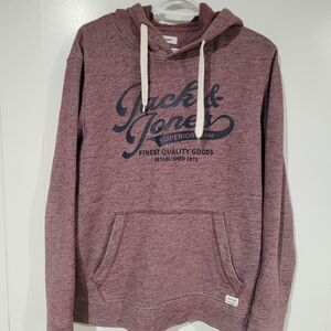 Jack & Jones Burgundy Hoodie with Logo